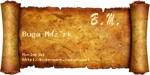 Buga Márk névjegykártya